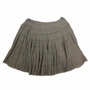 Free People Raw Hem Brown Mini Skirt
